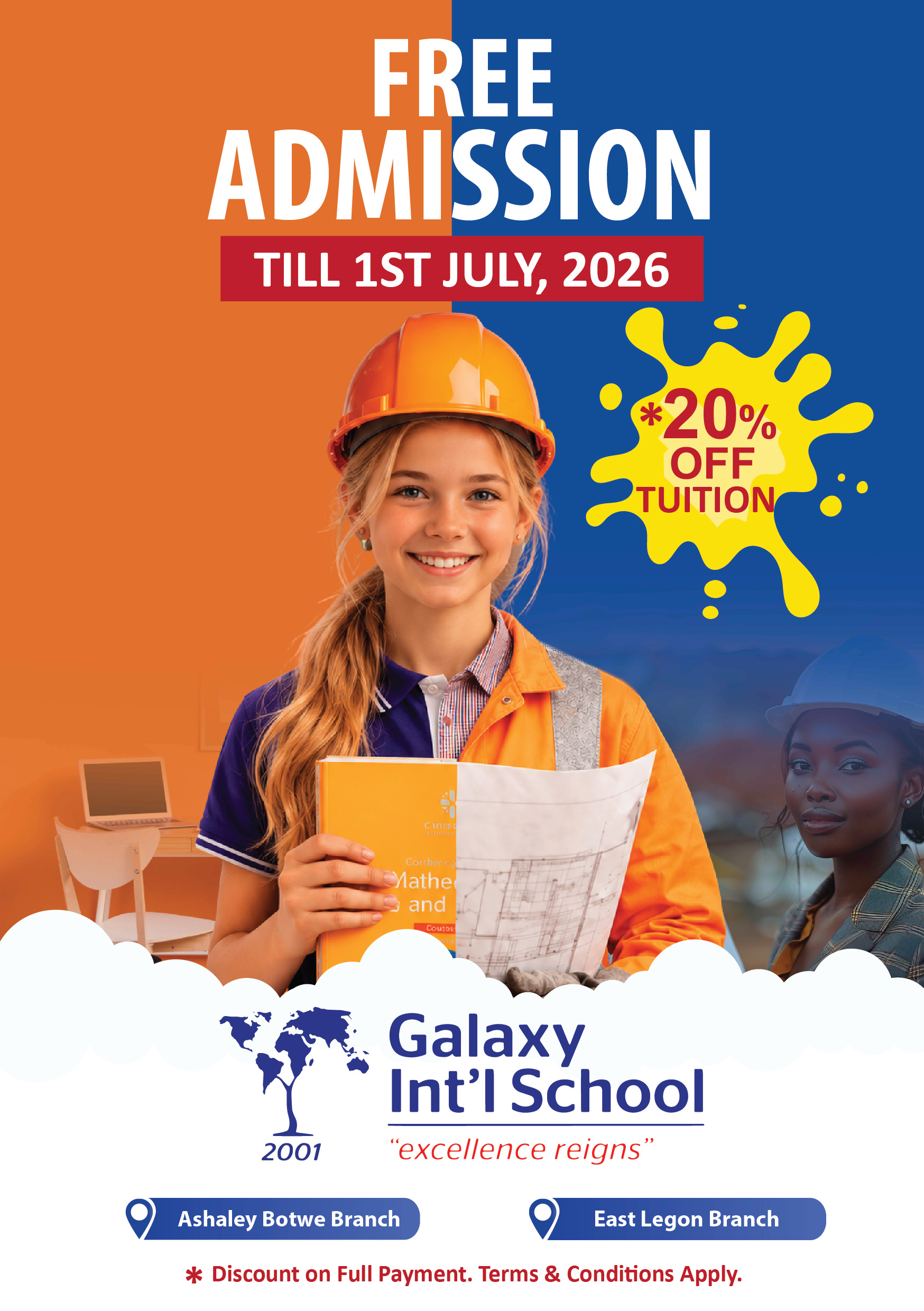 FREE ADMISSION + 20% OFF TUITION FEES